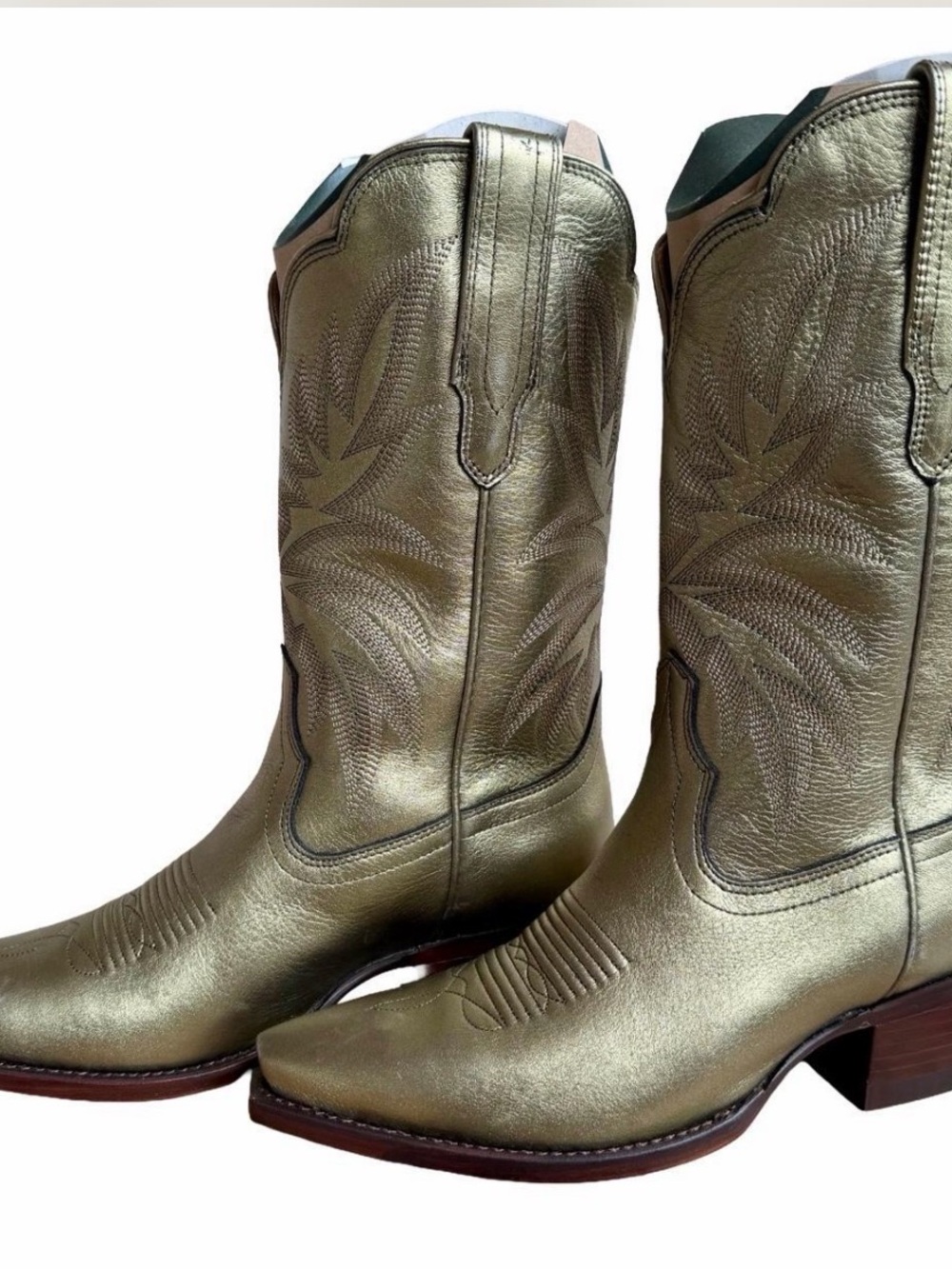 Tecovas Sadie Olive Metallic Limited Holiday Edition Boots 7b